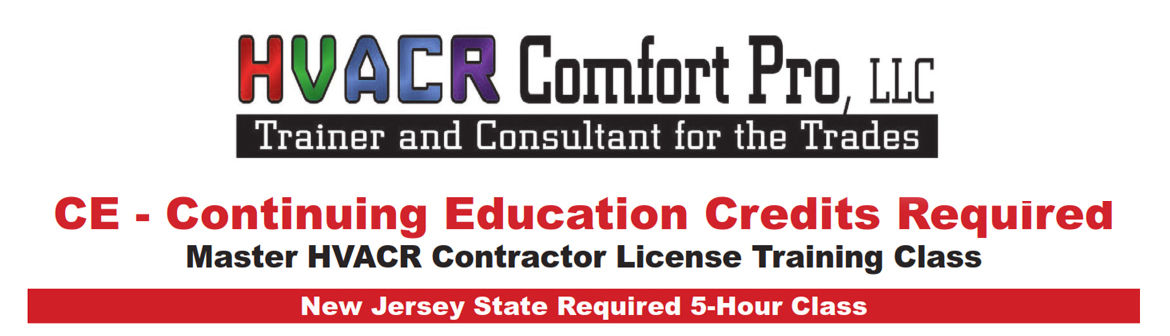 ***ONLINE*** Master HVACR Contractor License Continuing Education Training