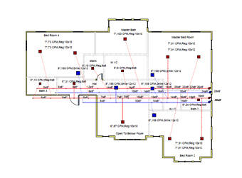 HVACR Design Sample: 2nd Floor Duct Design